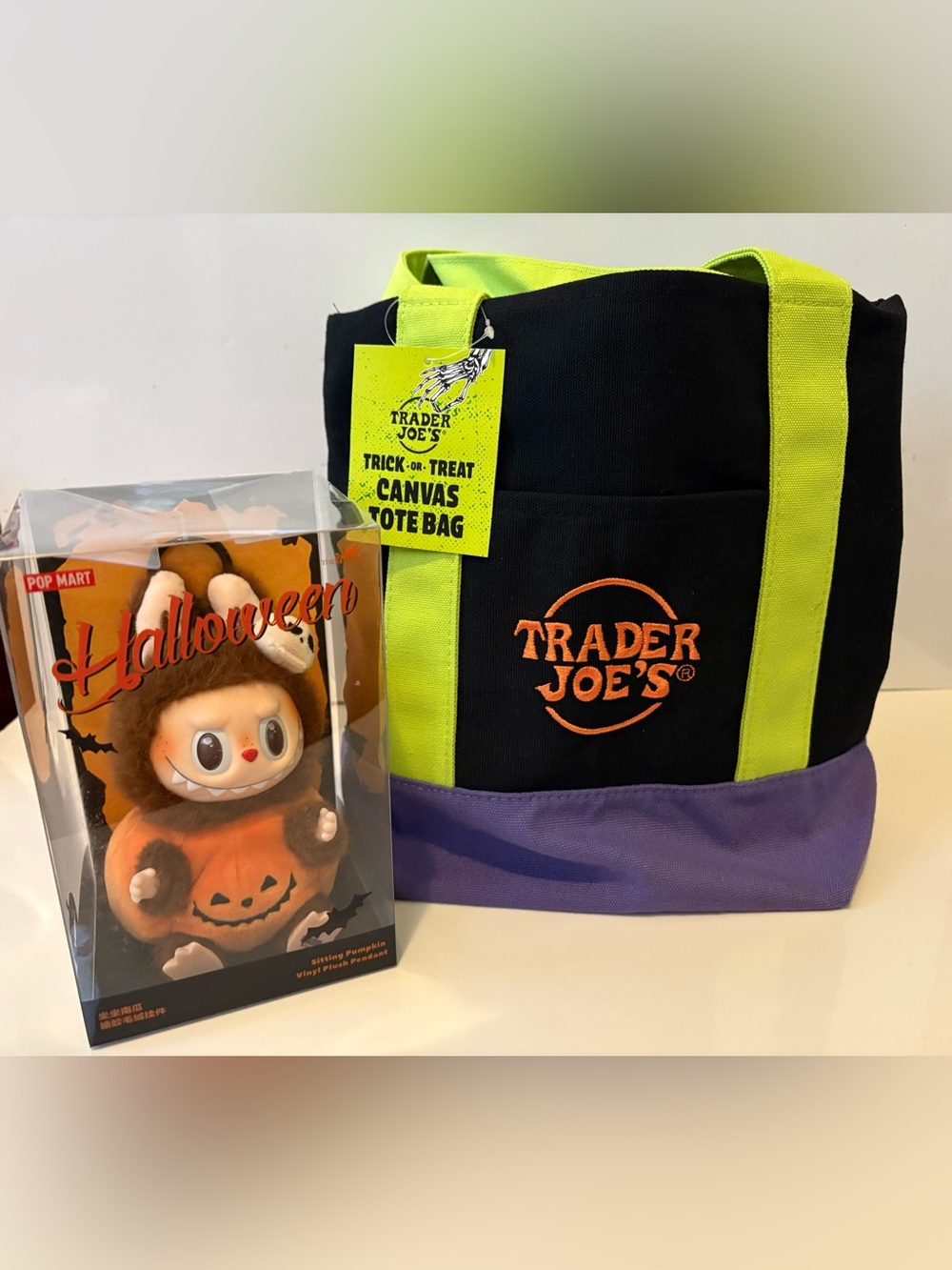 Labubu Celebrates Halloween + Multi Color Trader Joe’s Mini Canvas Tote!